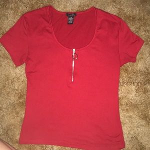 Red crop top